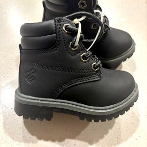 Toddler Black Combat Boots - Size:4 (RocaWear)